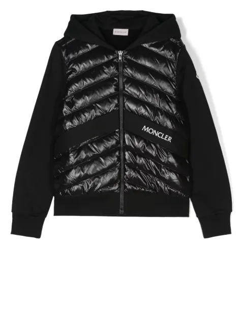 Moncler Enfant Moletom matelassê com estampa de logo