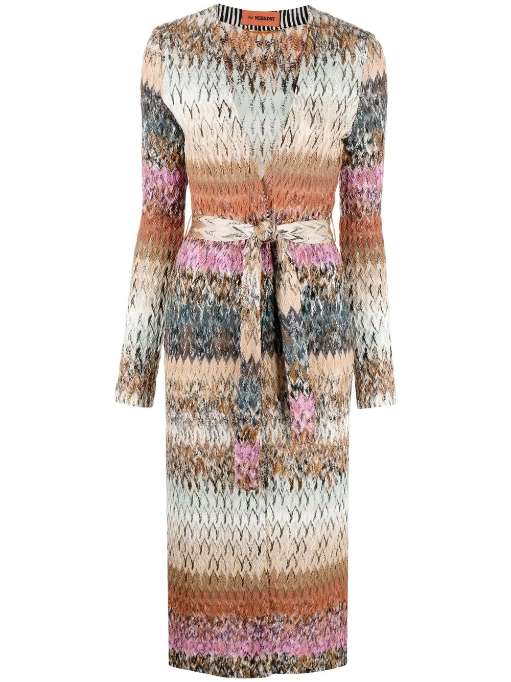 

Missoni zigzag-knit cardi-coat - Neutrals