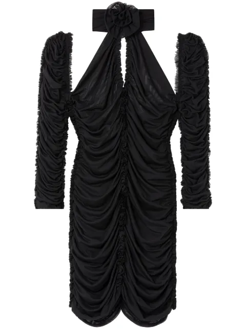 AZ FACTORY x Ester Manas Rose Knot ruched mini dress