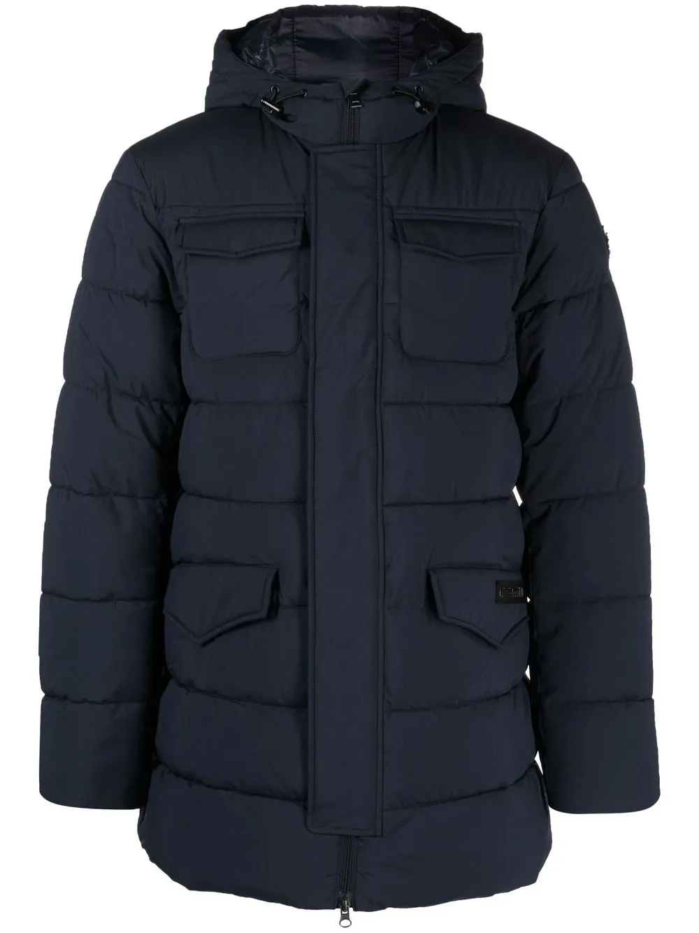 

Roberto Cavalli quilted hooded coat - Blue