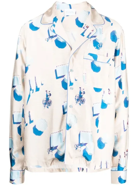 BLUE SKY INN Beach graphic-print shirt