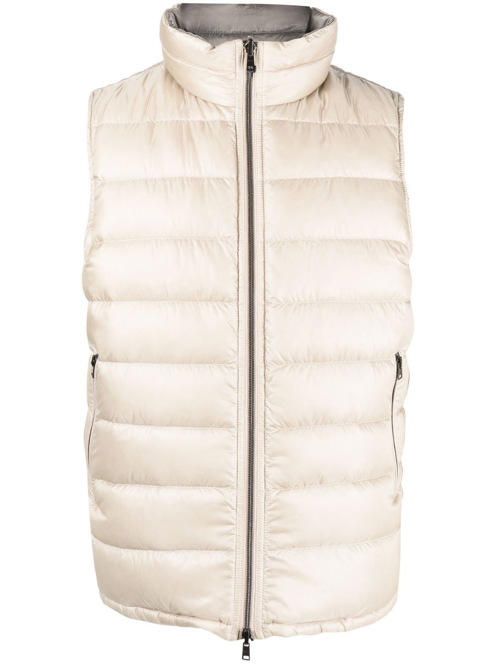 Herno zipped-up padded vest - Neutrals