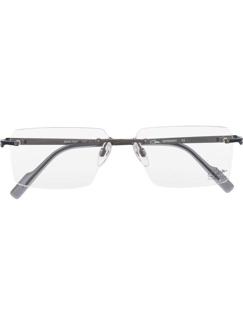 Cazal Metallic Panel Rectangle Glasses