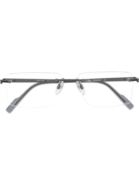 Cazal metallic panel rectangle glasses