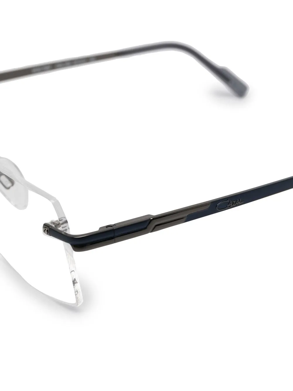  Cazal Brille Mit Eckigem Gestell   Blau 