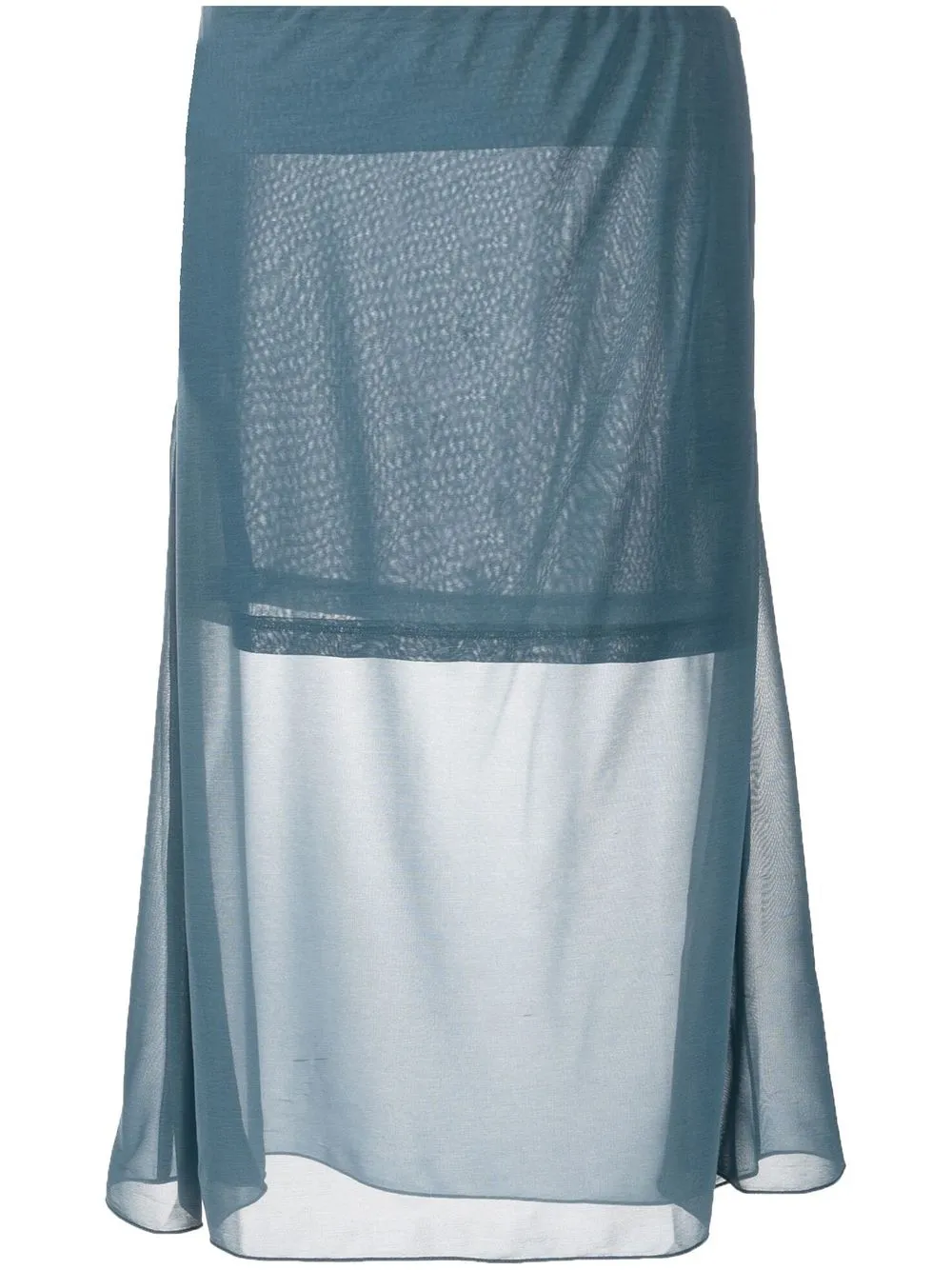 

Supriya Lele Godet semi-sheer midi skirt - Blue