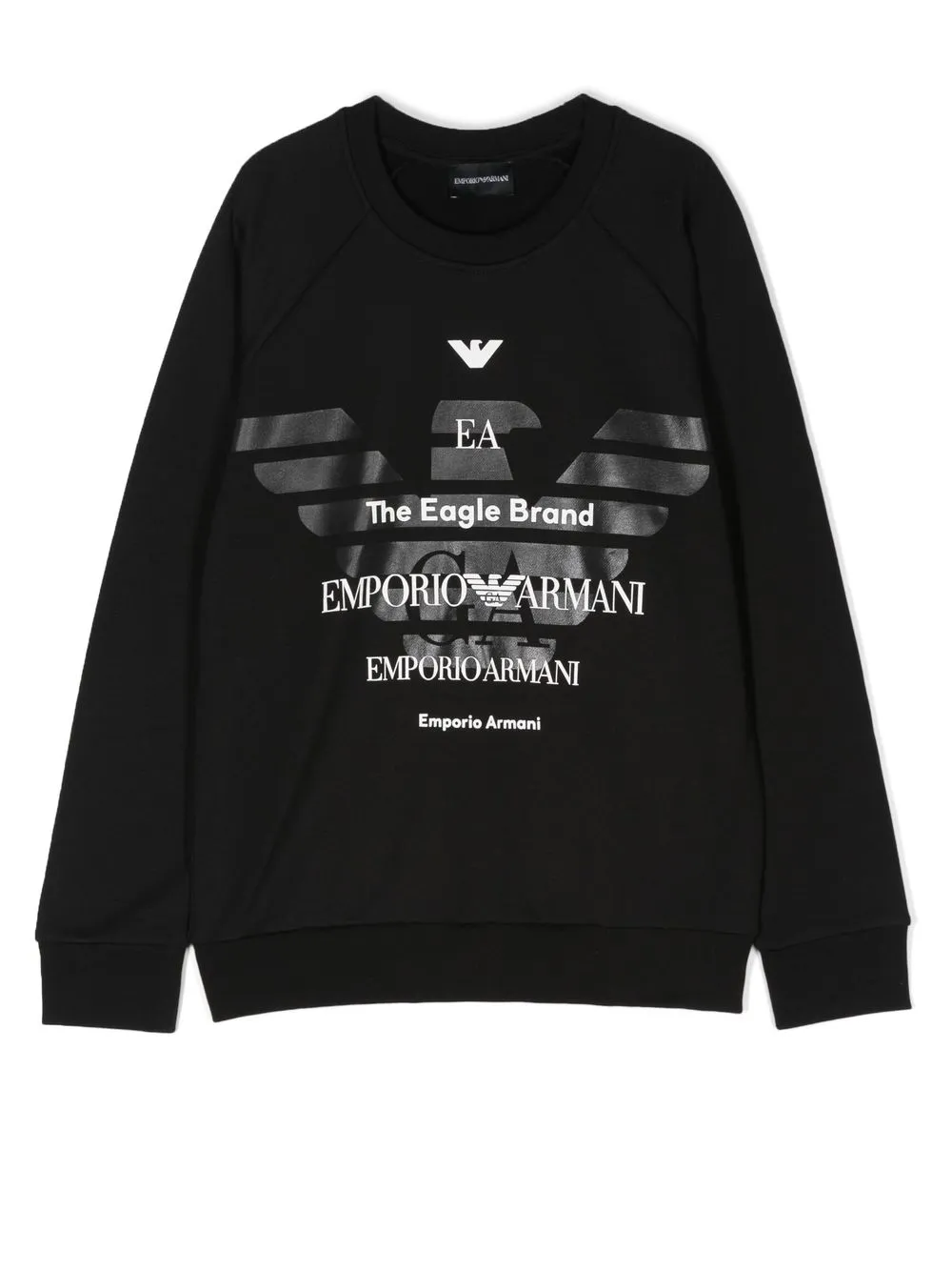 

Emporio Armani Kids Eagle logo-print sweatshirt - Black