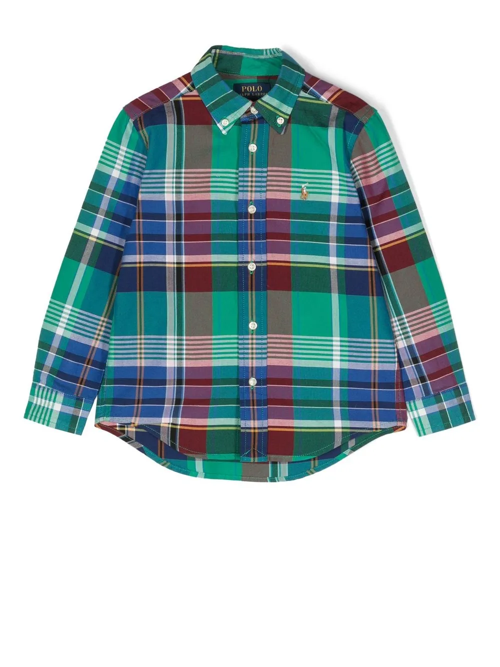 Image 1 of Ralph Lauren Kids plaid-check print shirt