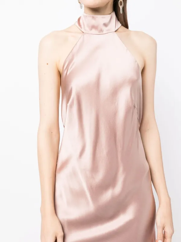 Michelle Mason ホルターネック バックレスドレス | ピンク