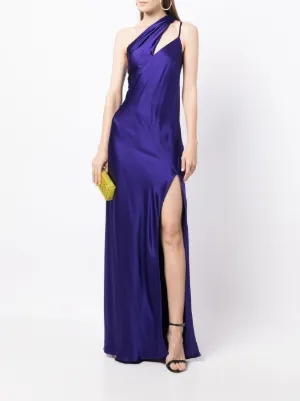 asymmetric one shoulder dress 2016 Michelle Mason Nude Bias Cut Silk One Shoulder Dress  Shrimpton  Couture