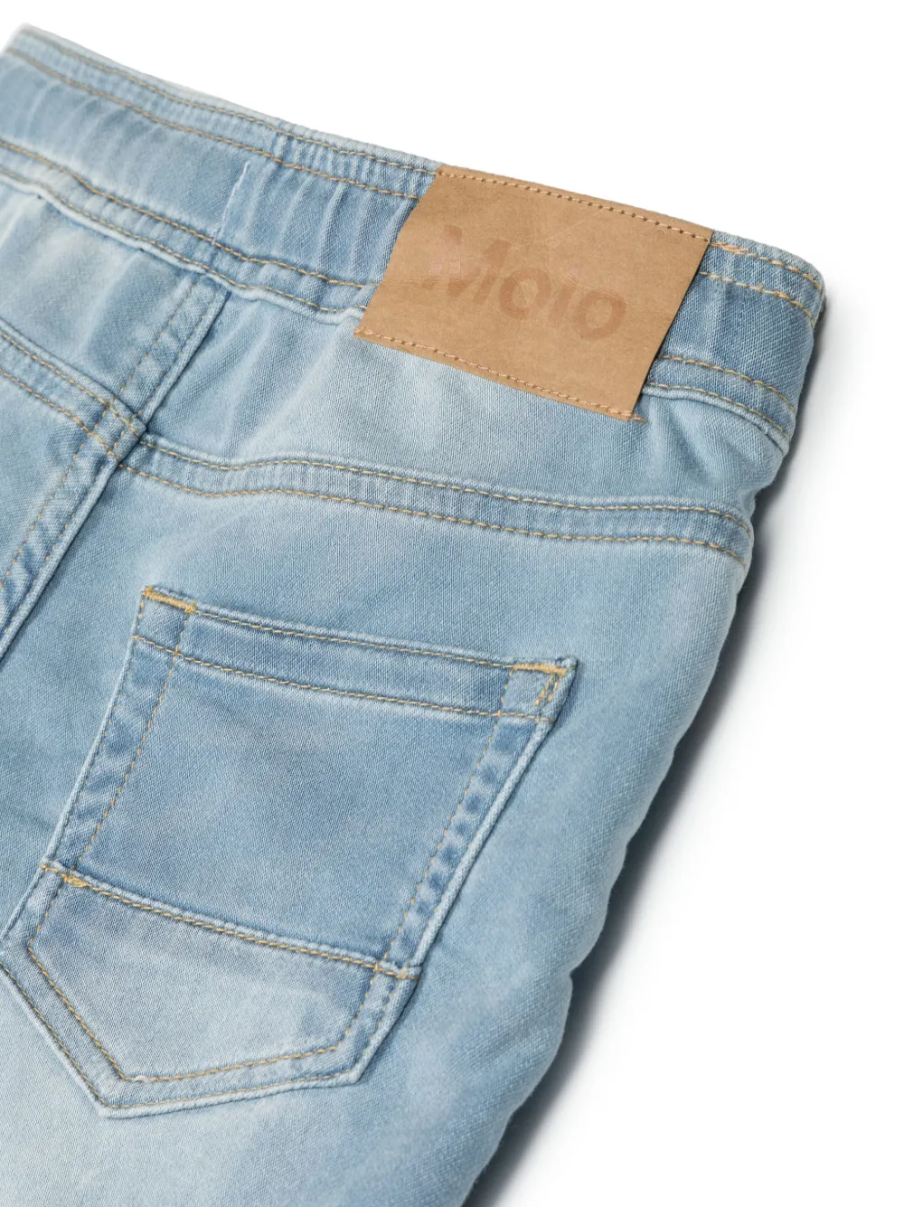 Molo Stonewashed Denim Shorts In Blue