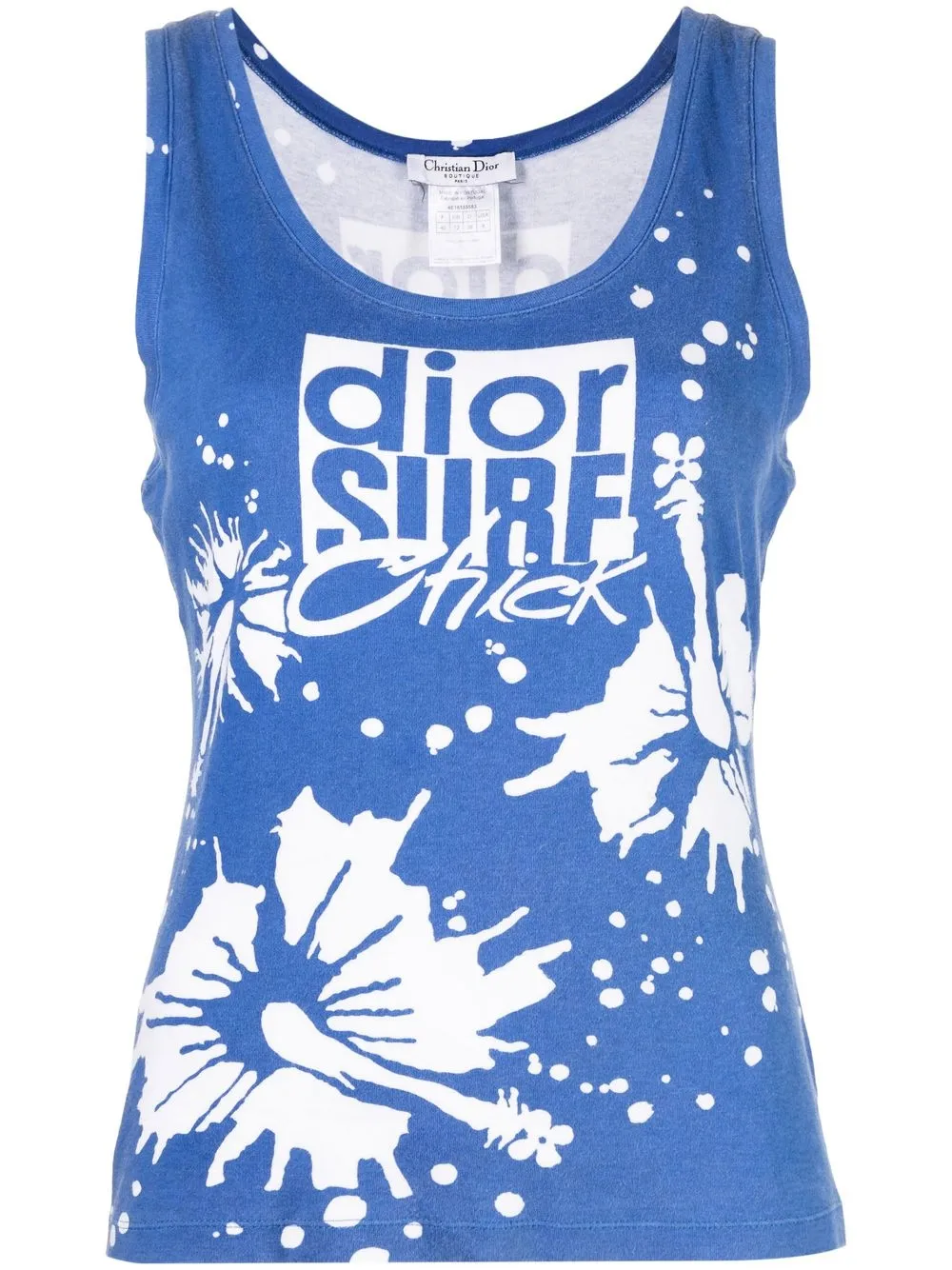 

Christian Dior 2004 pre-owned Dior Surf Chick tank top - Blue