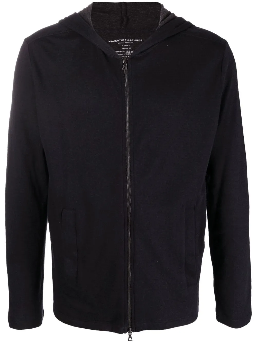 

Majestic Filatures hoodie con cierre - Azul