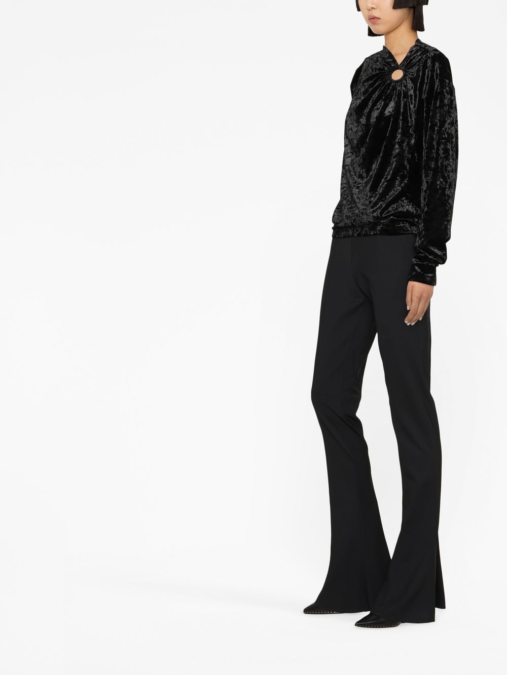 Affordable ISABEL MARANT crushed-velvet long-sleeve top Women