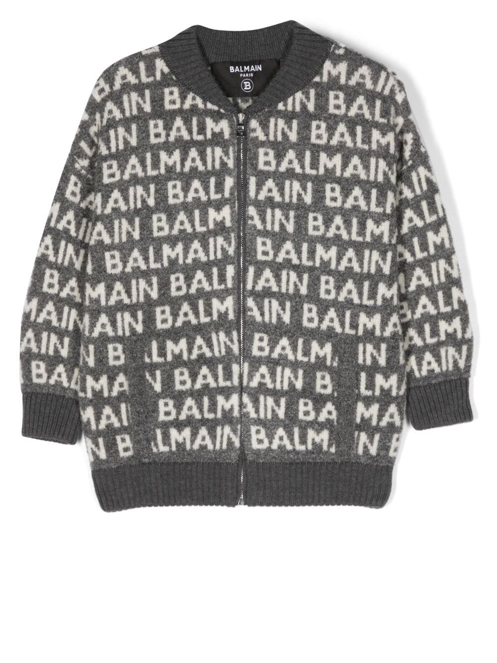 Balmain Kids intarsiaknit Logo Cardigan Farfetch