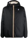 K-Way logo-patch hooded windbreaker - Black