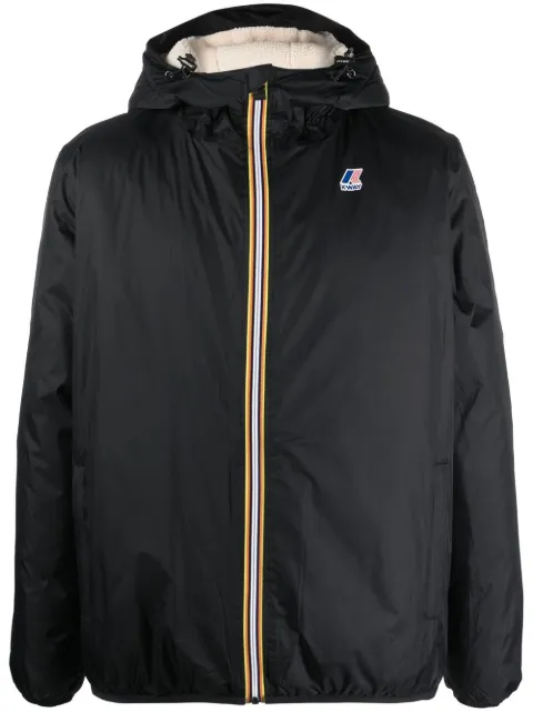 K-Way logo-patch hooded windbreaker