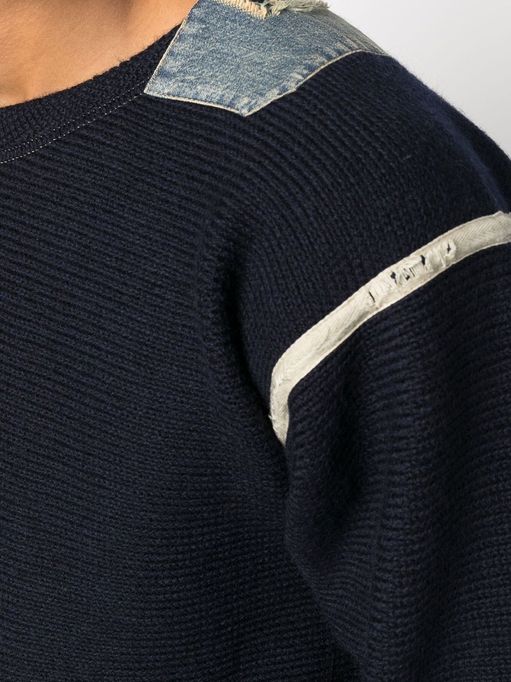 patchwork-detail knit jumper