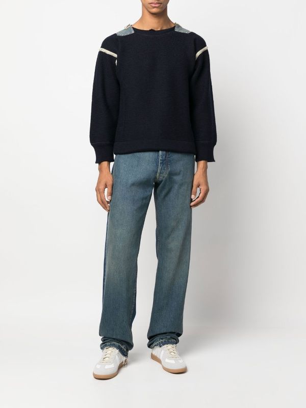 Maison Margiela patchwork-detail Knit Jumper - Farfetch