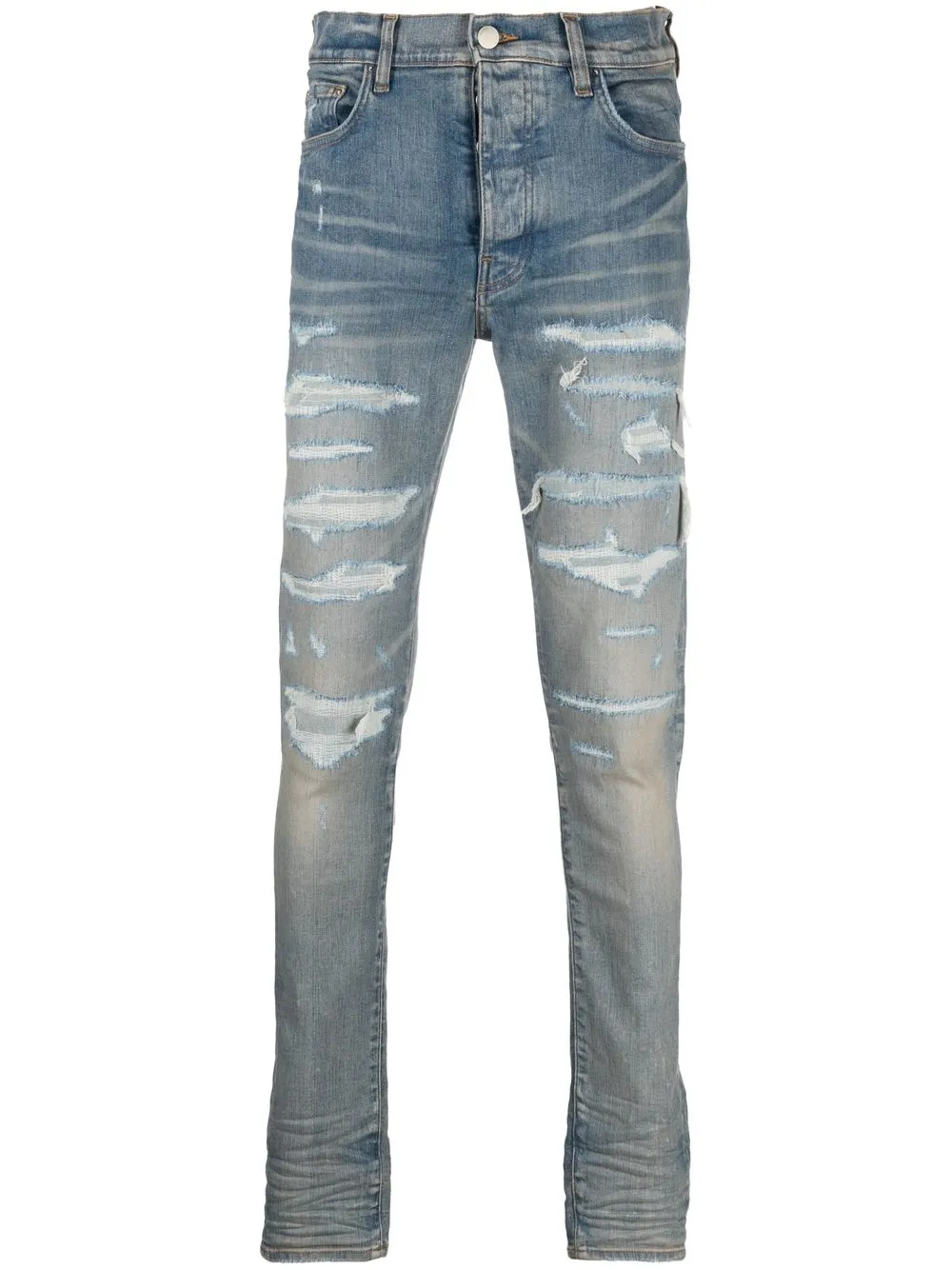 

AMIRI skinny jeans con efecto envejecido - Azul