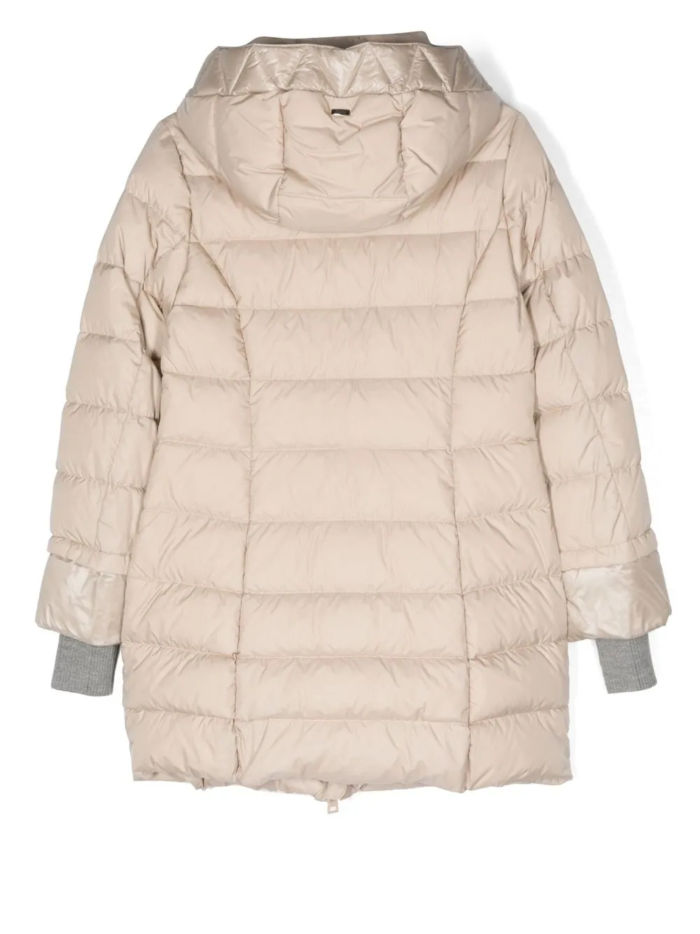 Herno Kids Jas met contrasterende manchetten - Beige
