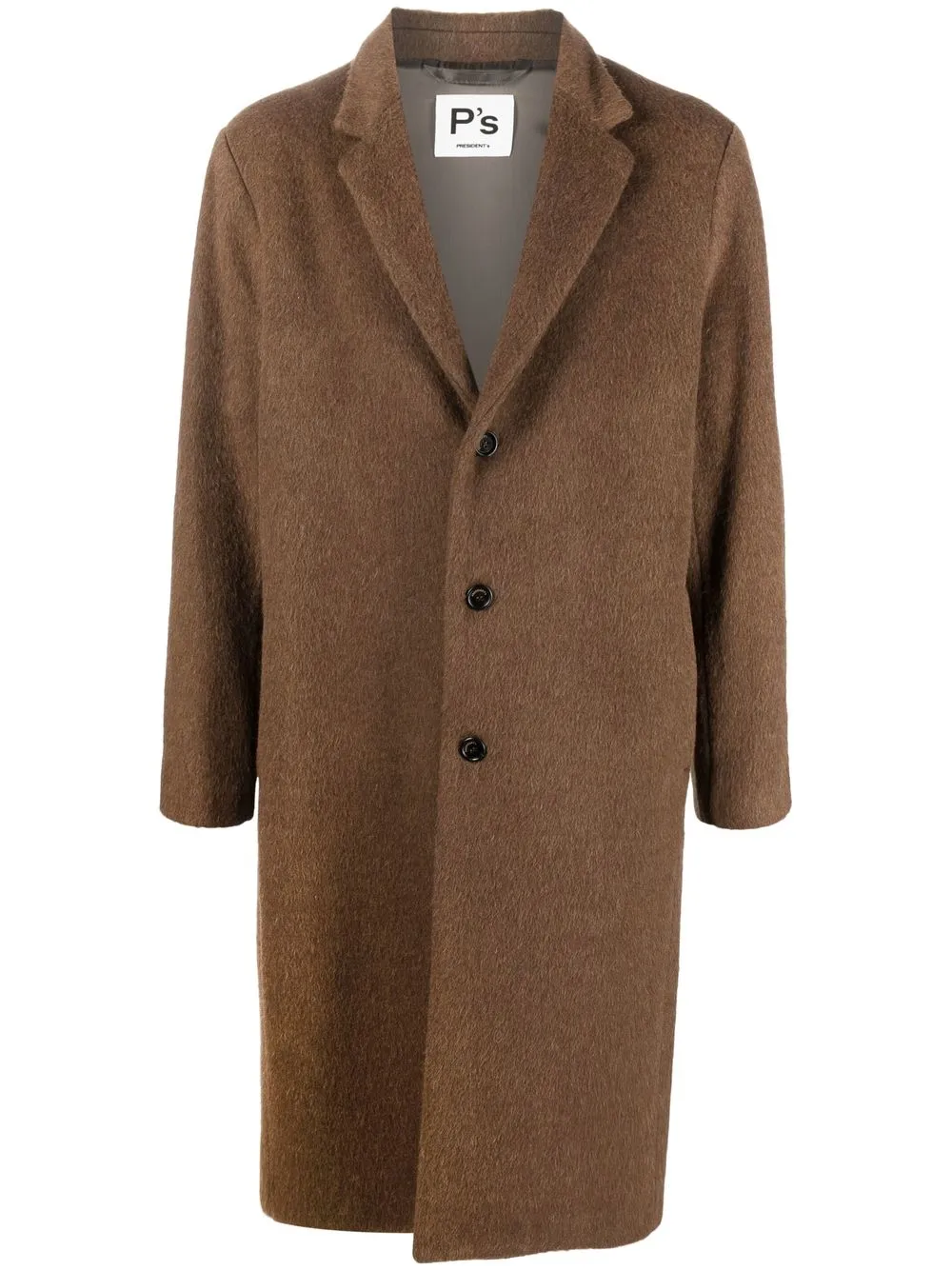 

PRESIDENT'S wool button down coat - Brown