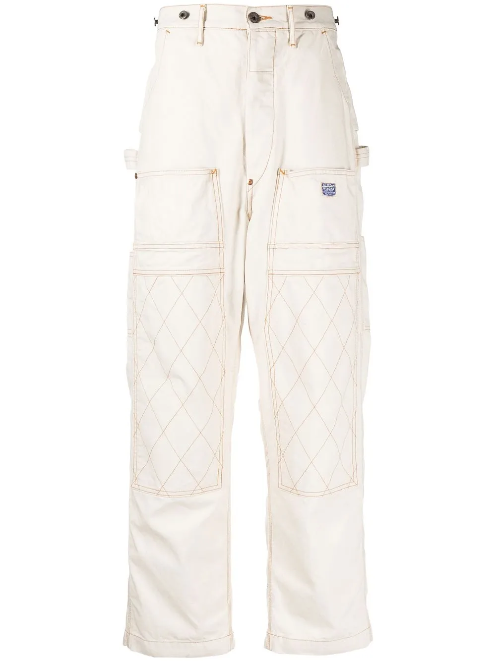 

Kapital straight-leg cotton trousers - White