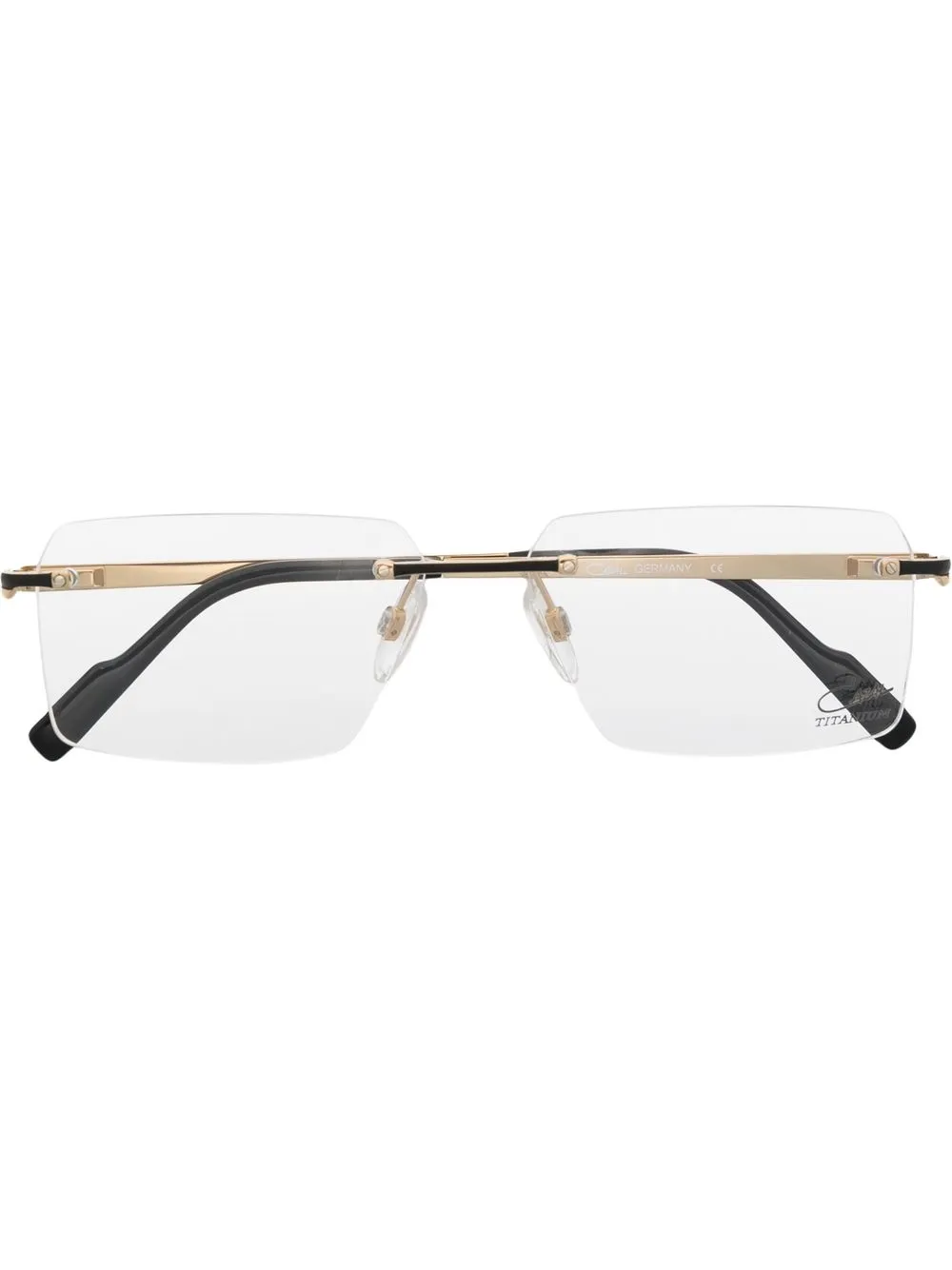 Cazal Metallic Panel Rectangle Glasses