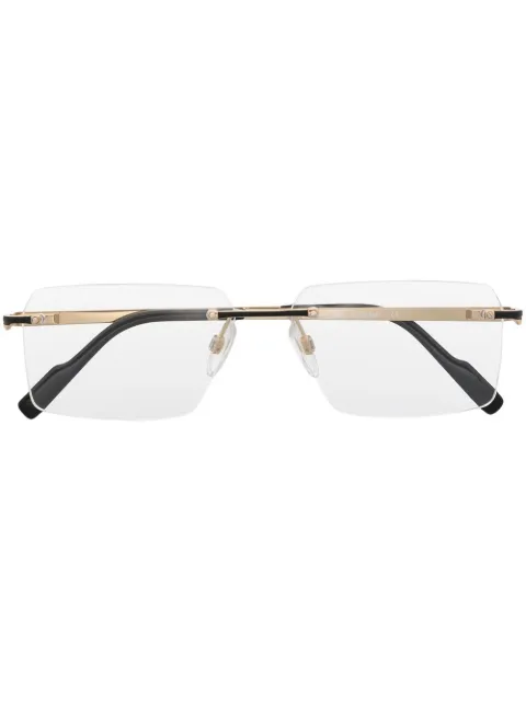 Cazal lentes rectangulares con paneles metalizado