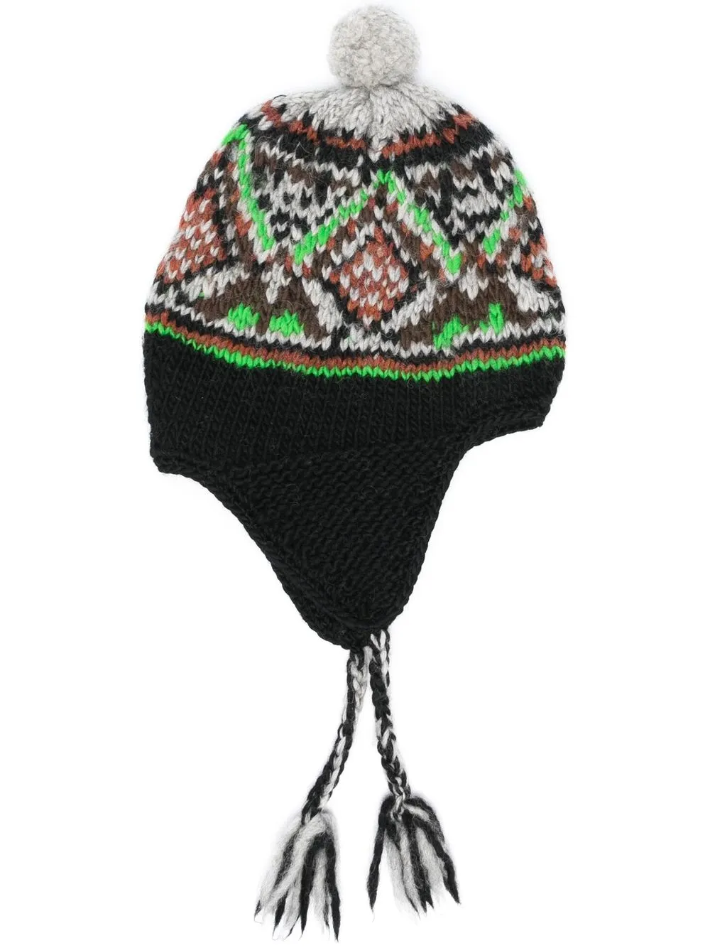 

Junya Watanabe fair isle intarsia knit hat - Black