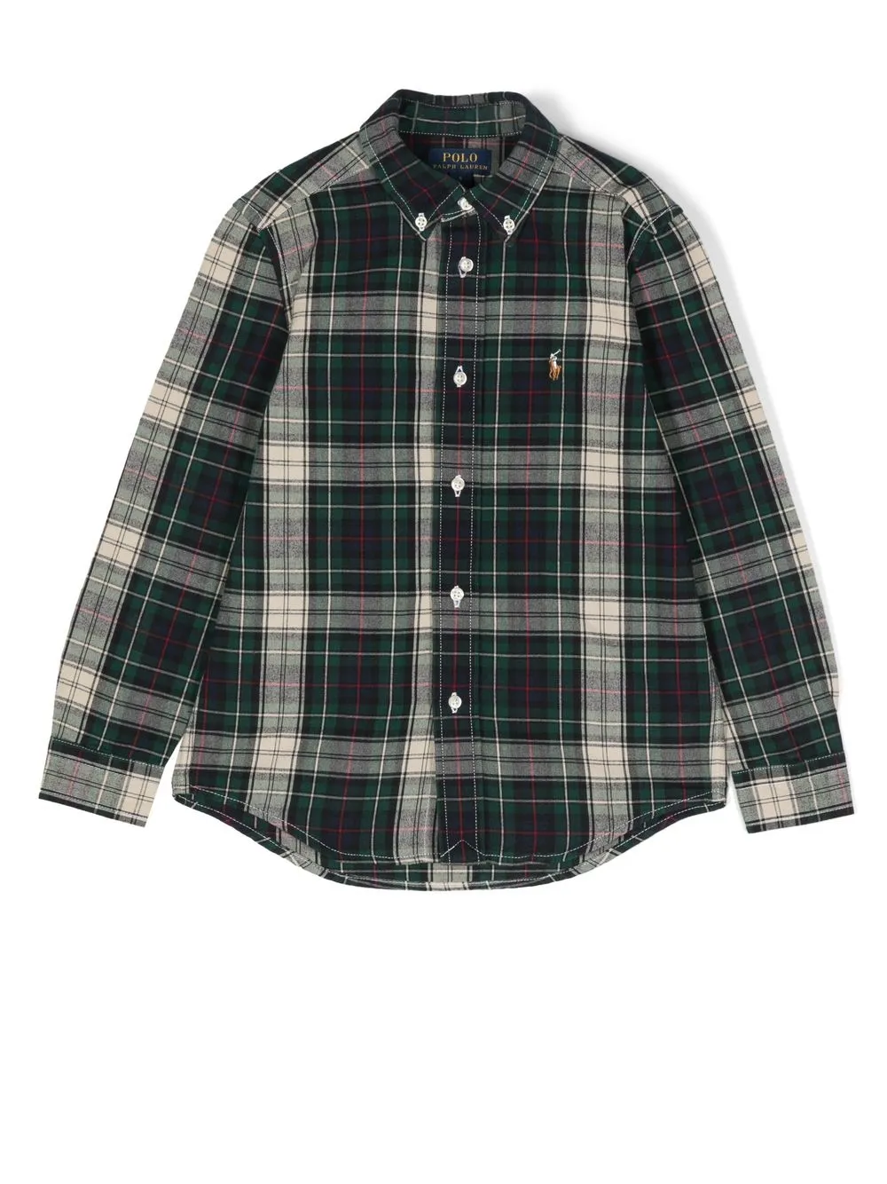 

Ralph Lauren Kids camisa con cuadros estampados - Verde