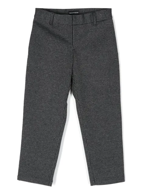 Emporio Armani Kids houndstooth-check straight-leg trousers 