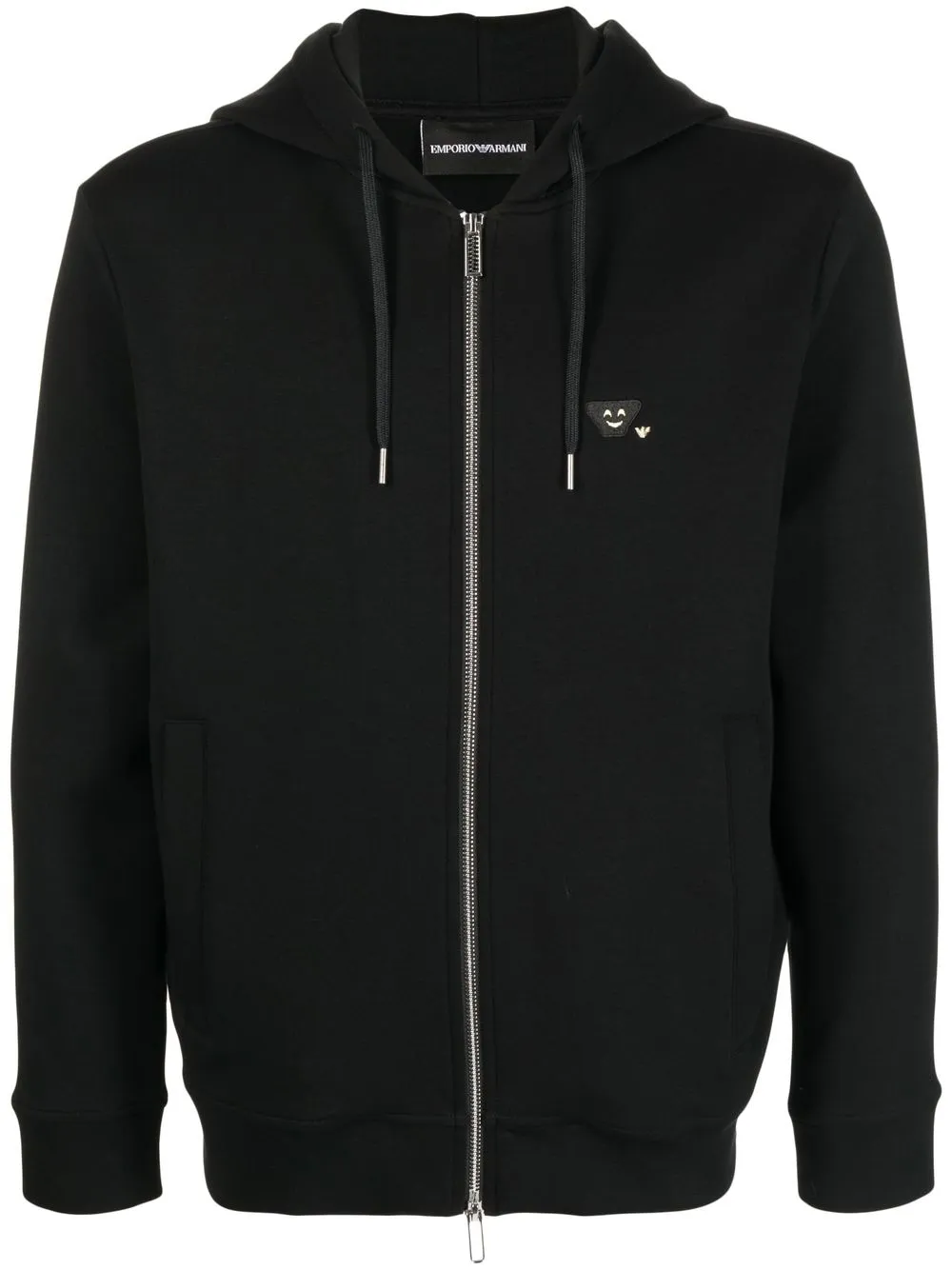

Emporio Armani hoodie con parche del logo y cierre - Negro