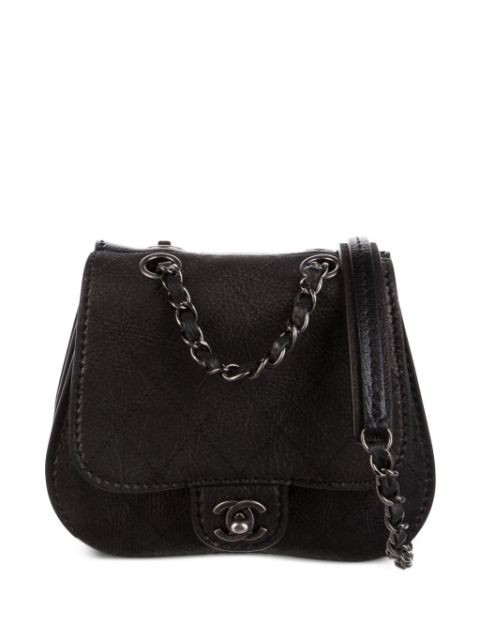 HOT SALE CHANEL 2013 small Saddle diamond-quilted shoulder bag Women