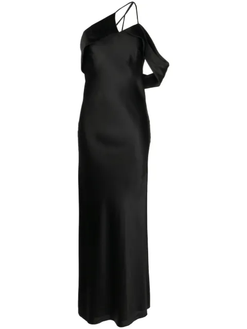 Michelle Mason bias-cut one-shoulder gown