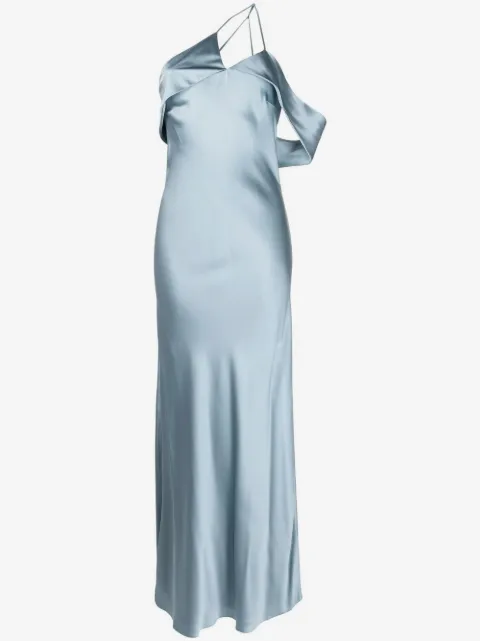 Michelle Mason bias-cut one-shoulder gown