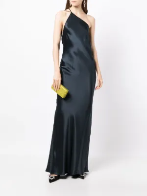 asymmetric one shoulder dress Modern Day Glam One Shoulder Asymmetrical Maxi Dress in Golden Ochre main image 1