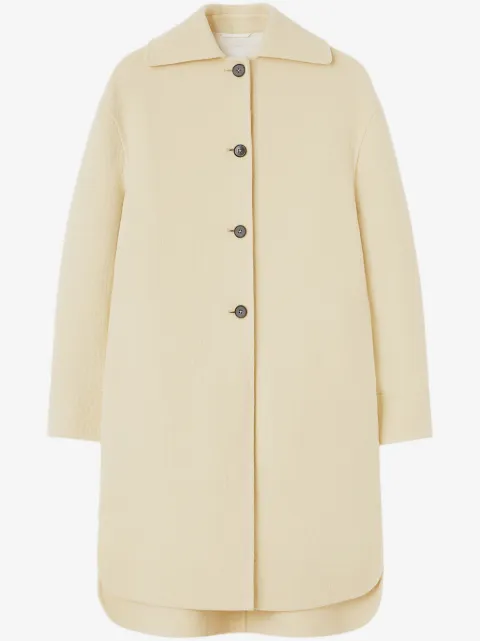 Jil Sander manteau en laine vierge à simple boutonnage