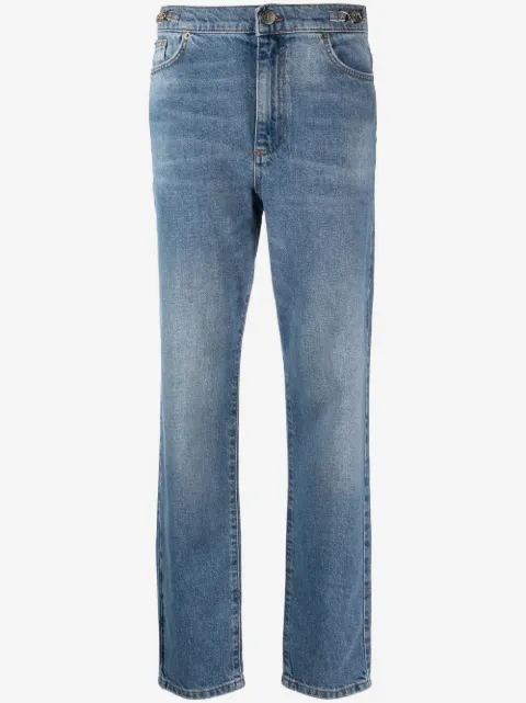 TWINSET stonewashed straight-leg jeans