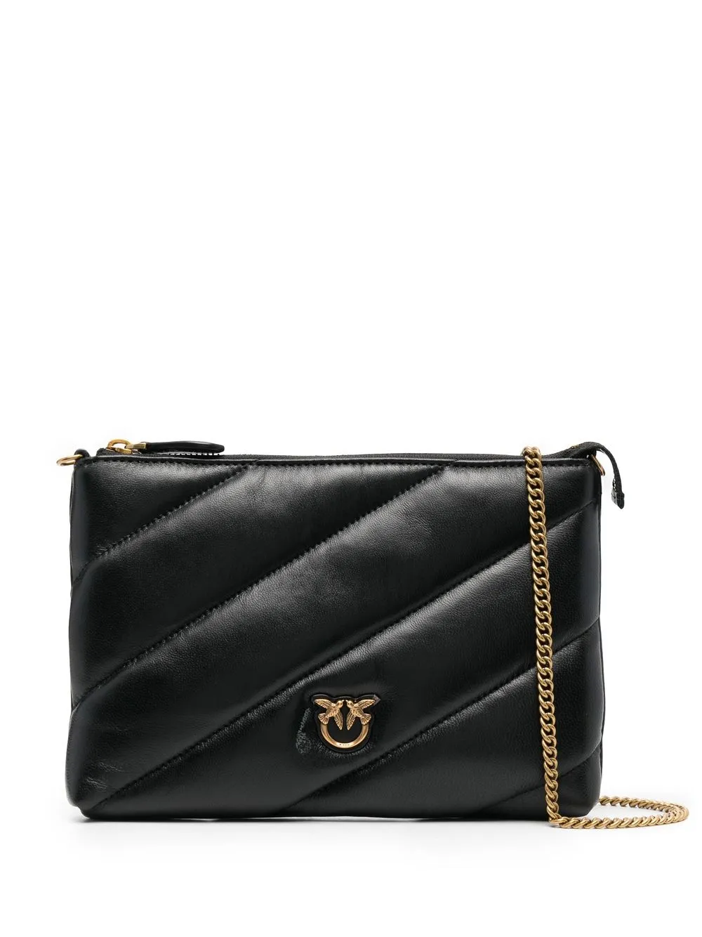 

PINKO bolsa crossbody capitonada mini - Negro