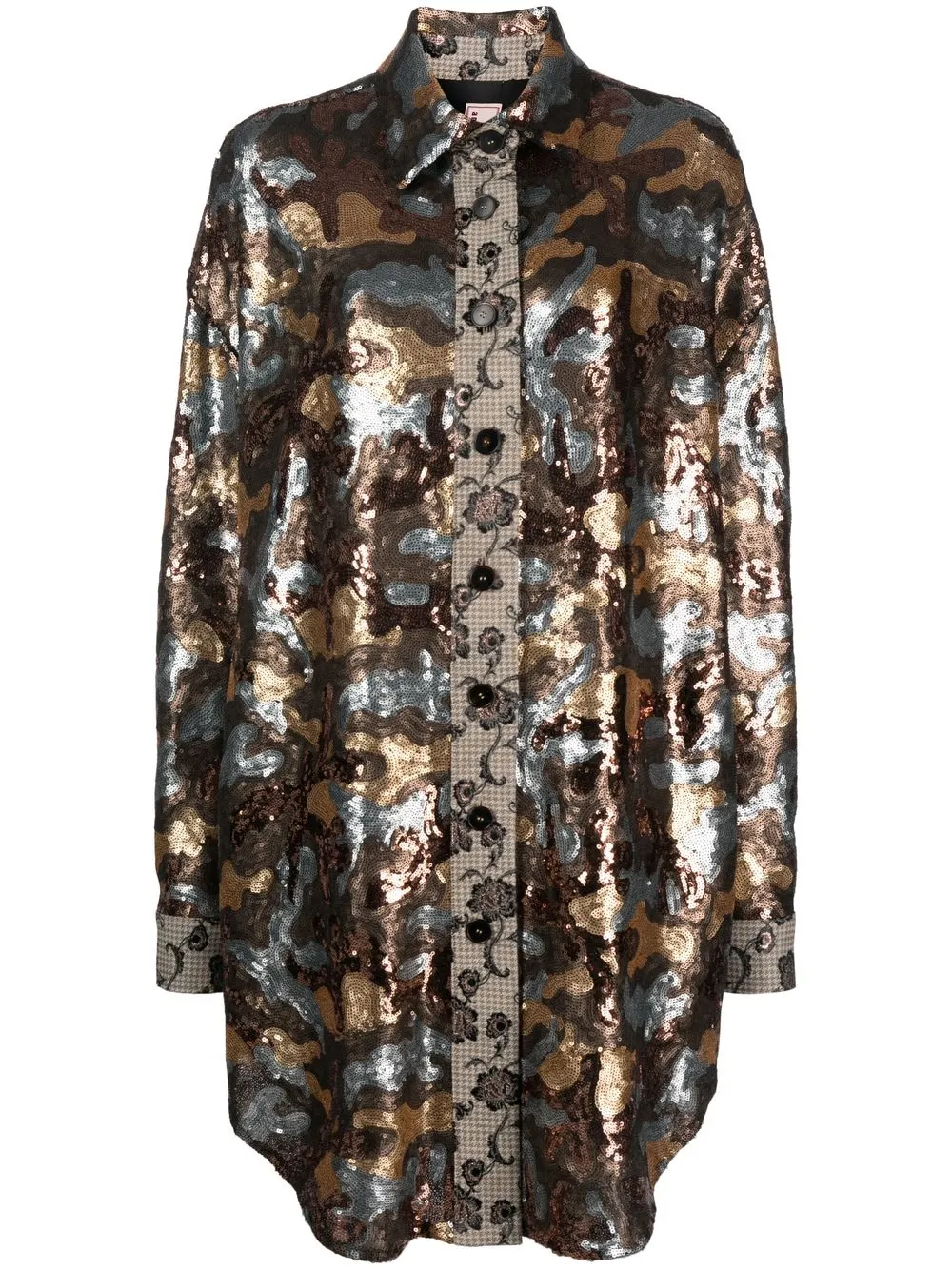 

Antonio Marras patterned shirt dress - Brown