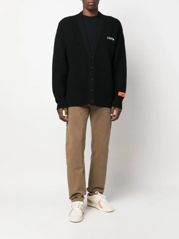 Heron Preston embroidered-logo Cardigan - Farfetch