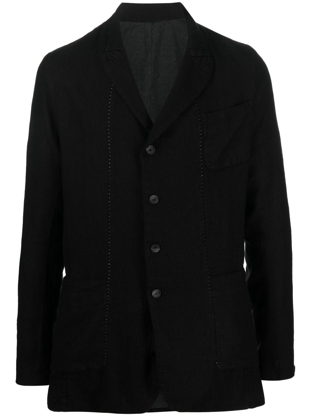 Siësta meten Luipaard Masnada Crinkled-finish Single-breasted Blazer In Schwarz | ModeSens