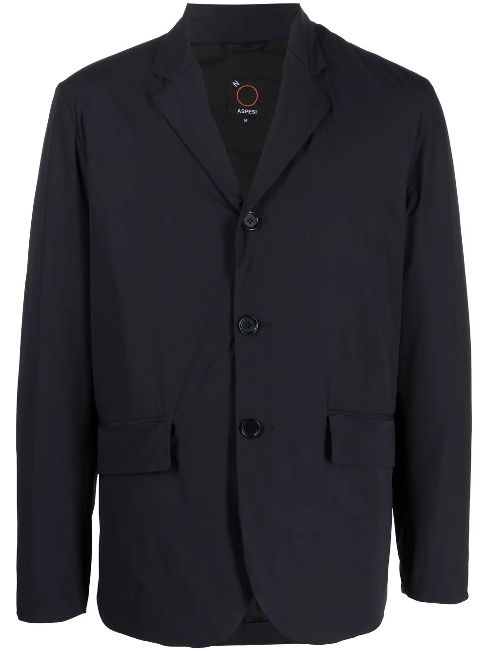 

ASPESI single-breasted shell padded blazer - Blue