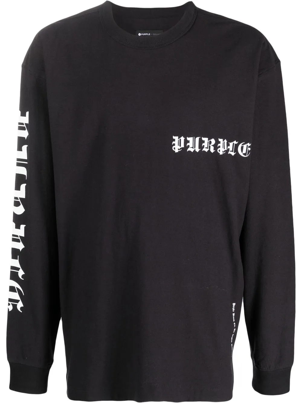 

Purple Brand logo-print long-sleeved T-shirt - Black