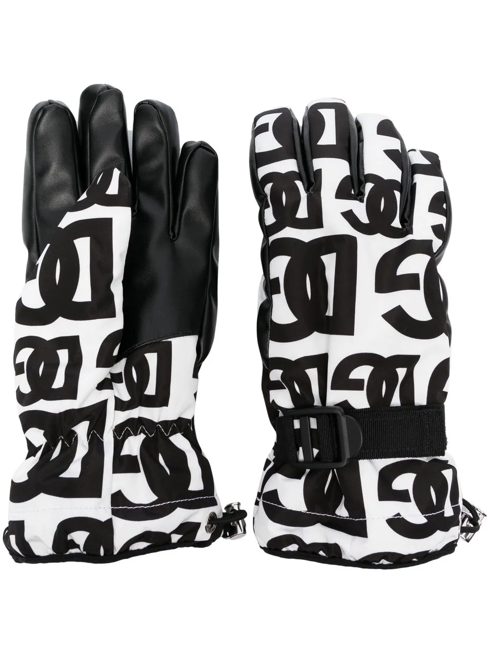 

Dolce & Gabbana logo-print padded gloves - White