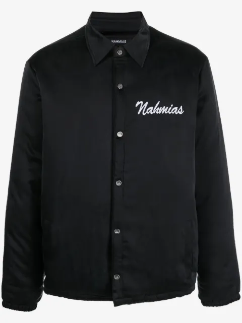 Nahmias Hemdjacke mit Slogan-Print