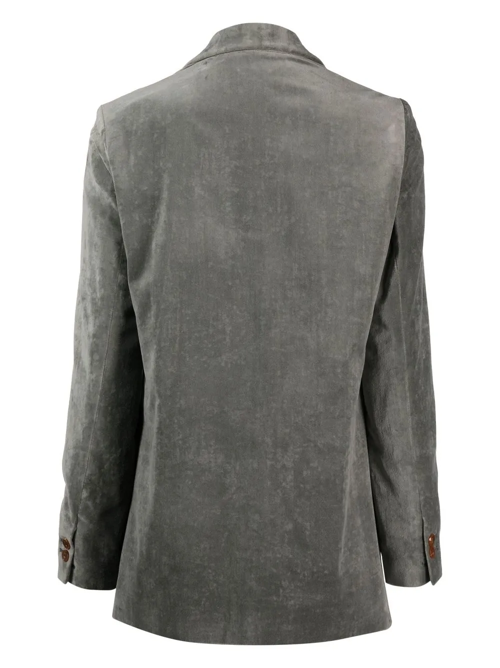 Alysi Single-breasted Velvet Blazer In Grey