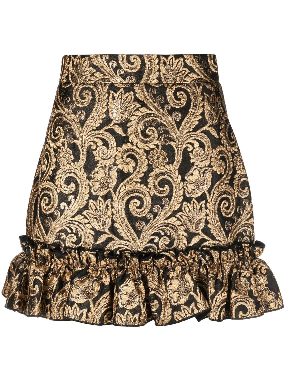 

The Vampire's Wife pattern-jacquard high-waisted skirt - Black