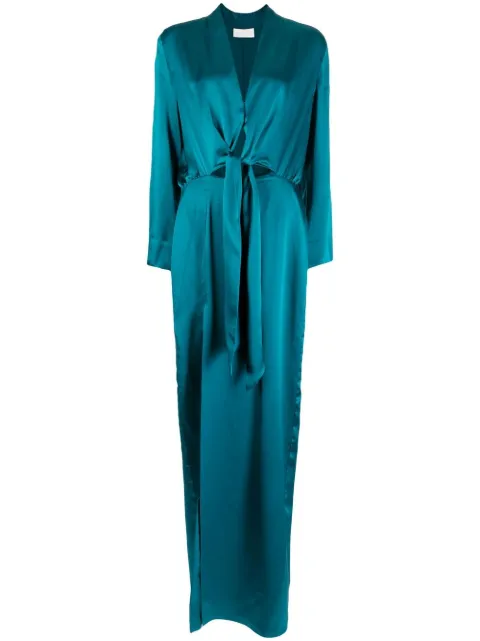 Michelle Mason tie front kimono gown